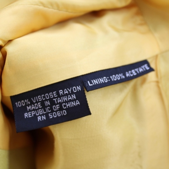 Albert Nipon Vintage Lime Green Double Breasted Blazer Blue Pencil Skirt SZ 10 - Picture 9 of 12